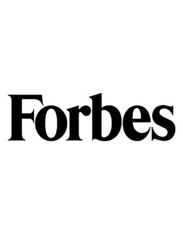 Forbes logo - black, serif style font with capital F