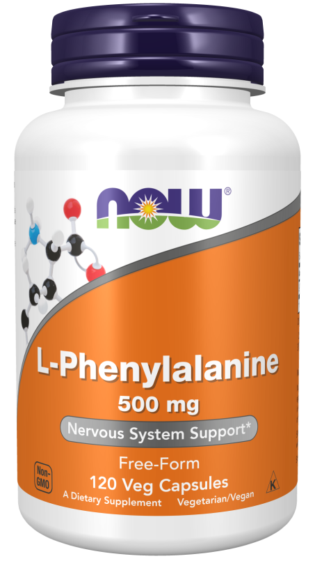L-Phenylalanine 500 mg - 120 Veg Capsules Bottle Front