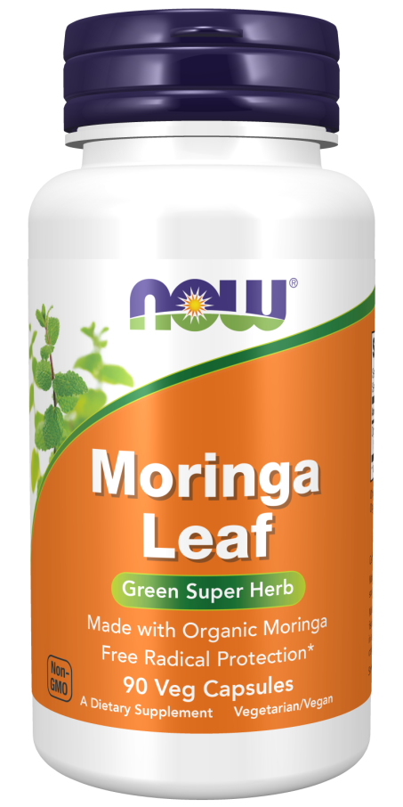 Moringa Leaf - 90 Veg Capsules Bottle Front