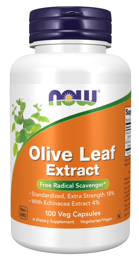 Olive Leaf Extract Extra Strength - 100 Veg Capsules Bottle Front