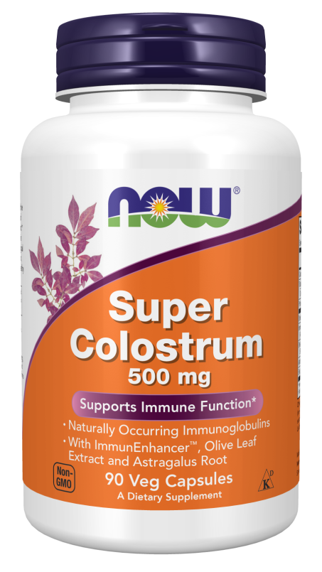 Super Colostrum 500 mg - 90 Veg Capsules Bottle Front