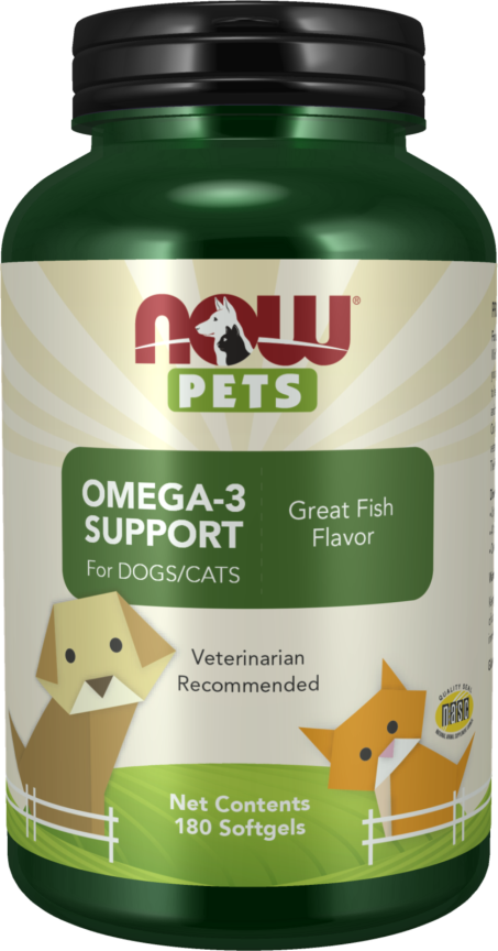 Omega-3 Support - 180 Softgels for Pets Bottle Front