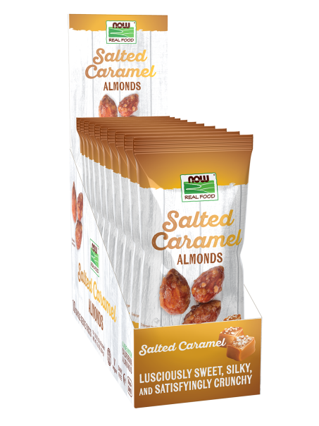 Almonds, Salted Caramel - 10 - 1.25 oz.(35g) Packets In Box Front