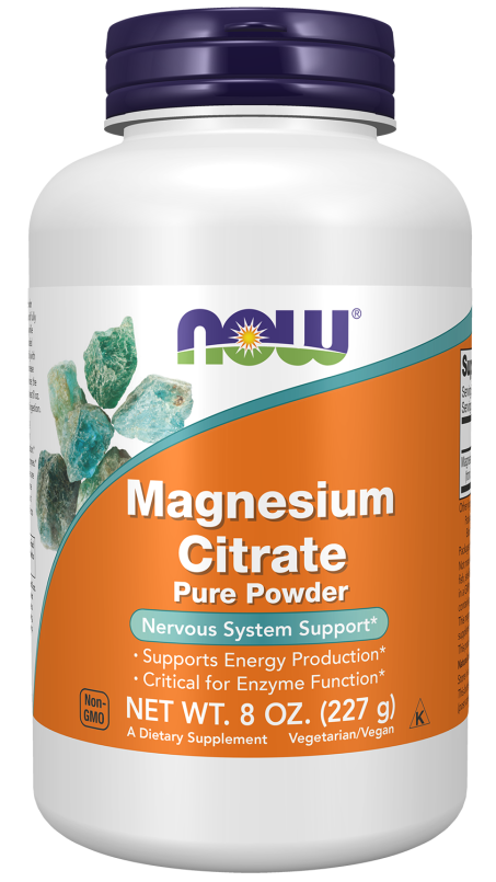 Magnesium Citrate Pure Powder - 8 oz Bottle Front