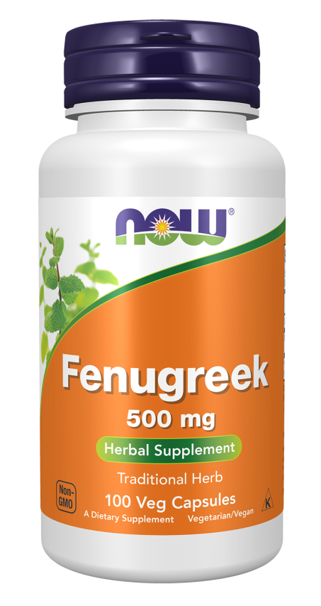 Fenugreek 500 mg - 100 Veg Capsules Bottle Front