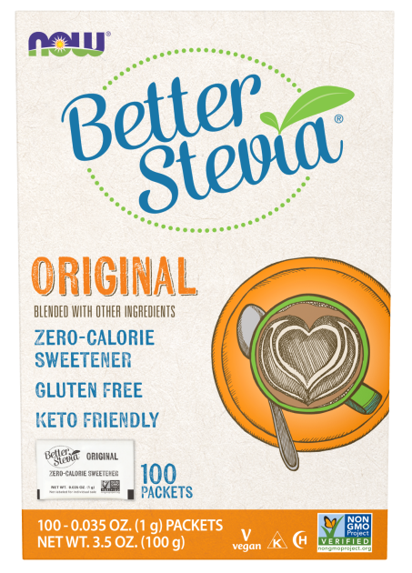 BetterStevia® Packets - 100 Packets Box Front