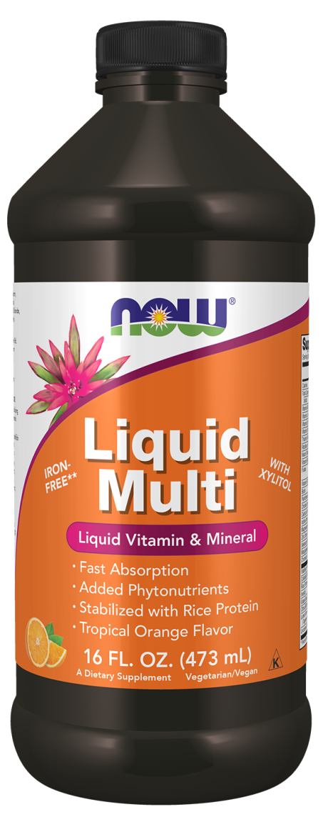 Liquid Multi, Tropical Orange Flavor - 16 fl. oz. Bottle Front