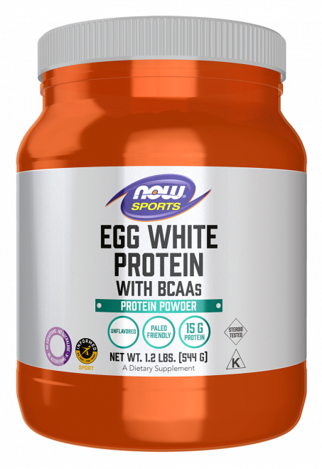 Egg White Protein, Unflavored Powder - 1.2 lb. Bottle Front