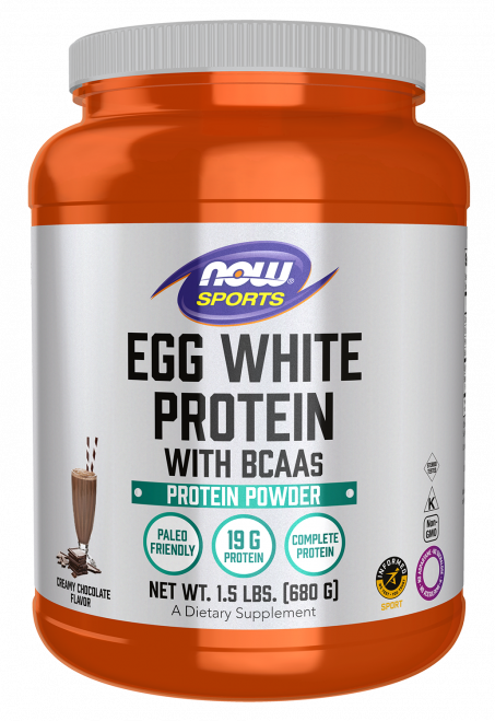 Egg White Protein, Creamy Chocolate Powder - 1.5 lbs. Bottle front