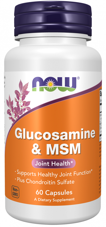 Glucosamine & MSM - 60 Veg Capsules Bottle Front