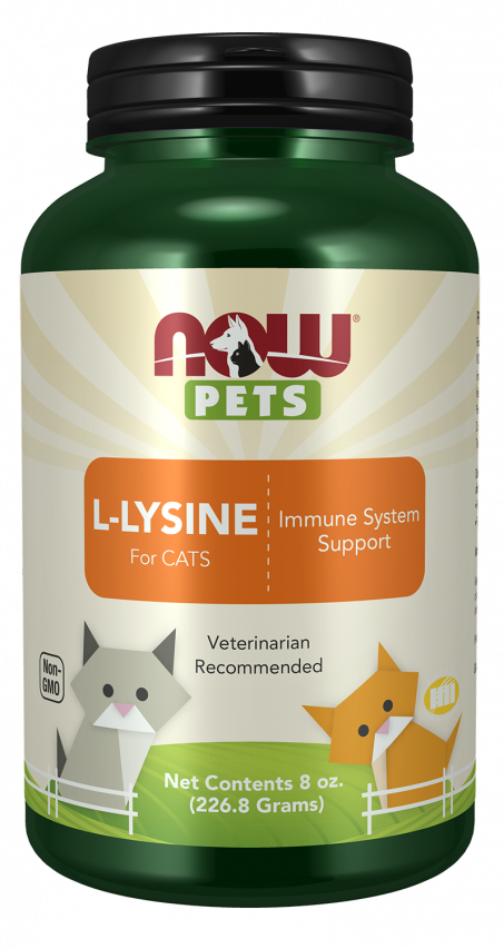 L-Lysine for Cats Powder - 8 oz. bottle front