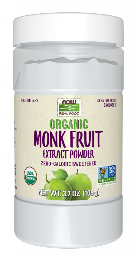 Monk Fruit Extract, Organic Powder - 3.7 oz. Bottle Front