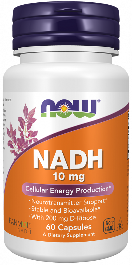 NADH 10 mg - 60 Veg Capsules Bottle Front 