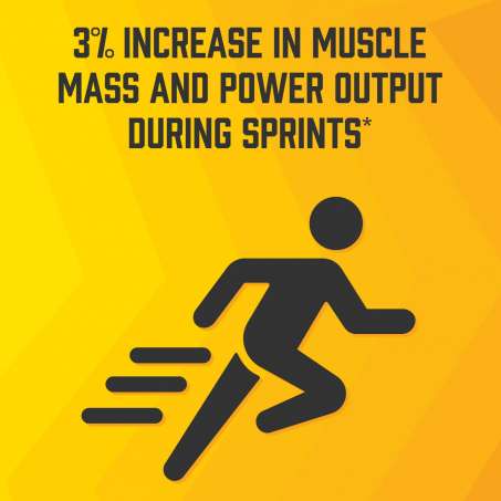 3% increase in muscle mass and power output during sprints*