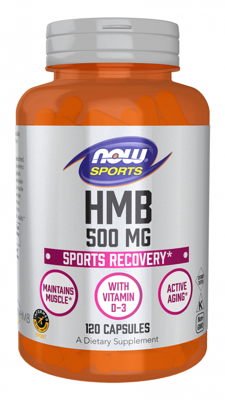 HMB 500 mg - 120 Veg Capsules Bottle Front