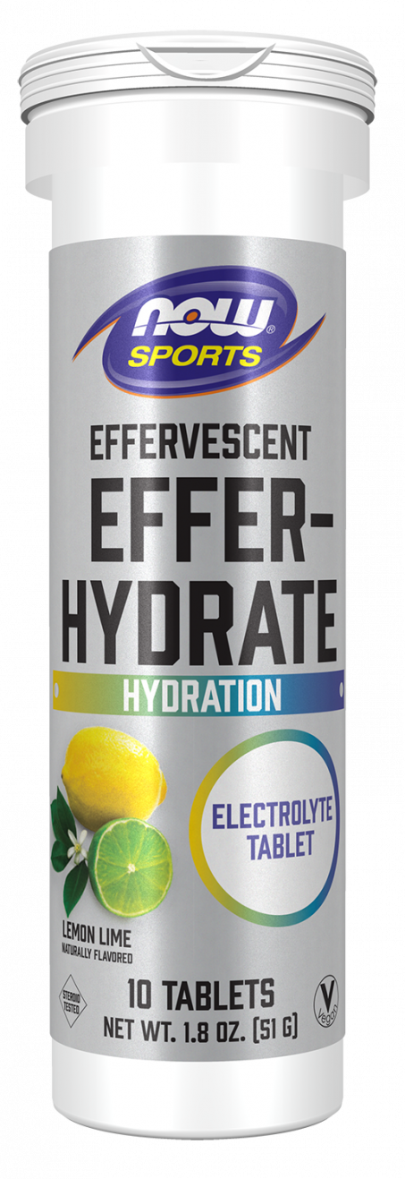 Effer-Hydrate Effervescent Lemon Lime - 10 Tablets/Tube Front