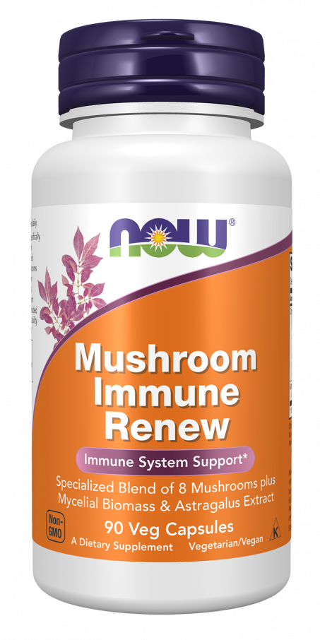 Mushroom Immune Renew - 90 Veg Capsules Bottle Front