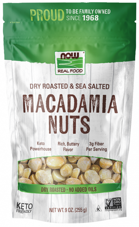 Macadamia Nuts, Dry Roasted & Salted - 9 oz. Bag Front