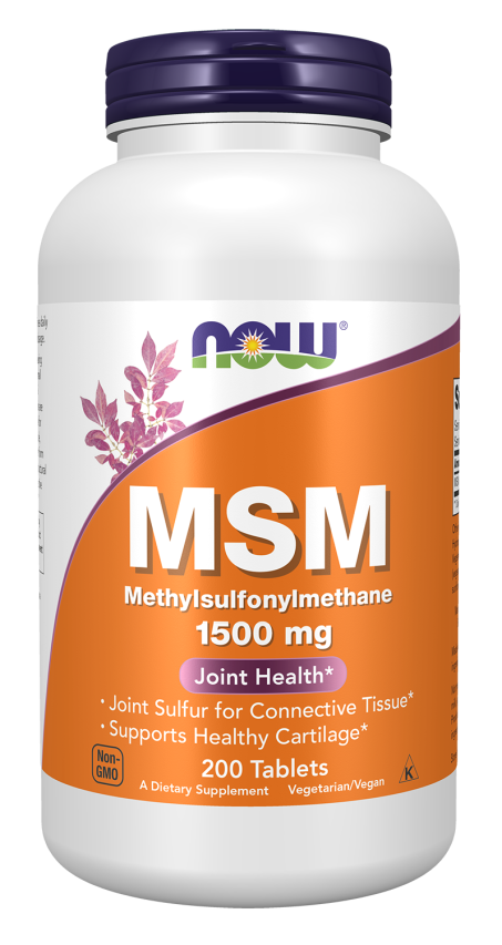 MSM 1500 mg - 200 Tablets Bottle Front