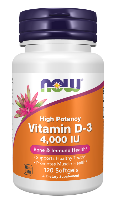 Vitamin D-3 4000 IU - 120 Softgels Bottle Front