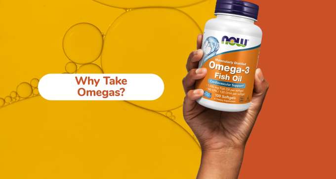 Why Take Omegas? Hand holding Omega-3