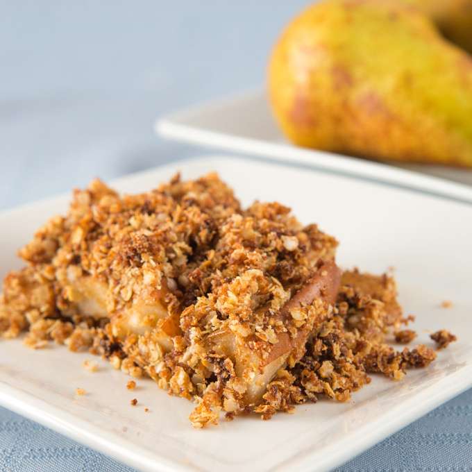 pear and maple syrup crumble thumbnail