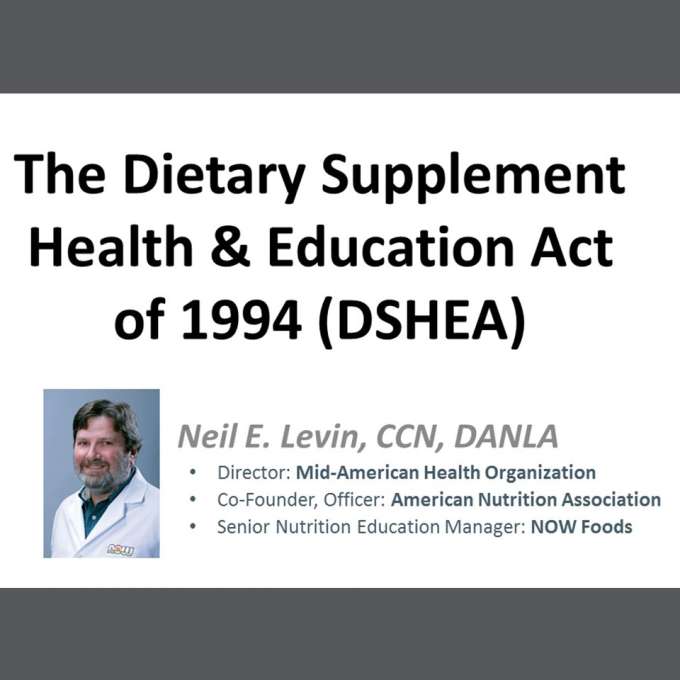 Dietary Supplement Health & Education Act of 1994 (DSHEA)