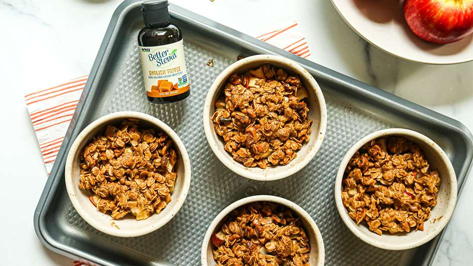 top view of apple walnut toffee crisps