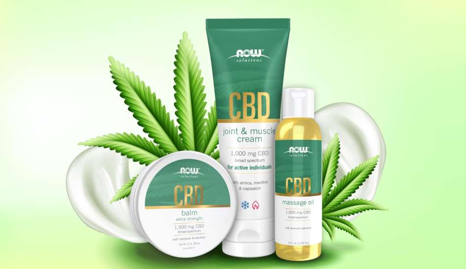 NOW Solutions CBD Balm, Joint & Muscle cream and Massage Oil