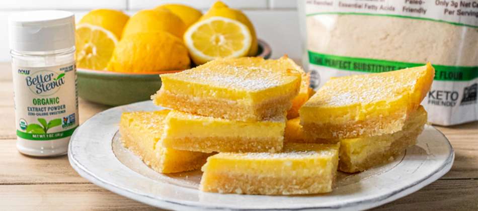 plate of lemon bars 