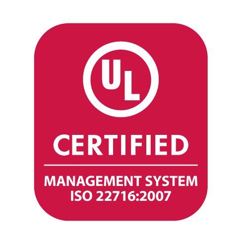 Imagen de la insignia de certificación mejorada de UL para cosméticos